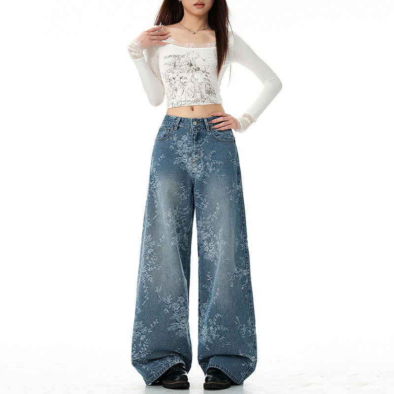High-Waisted Straight Leg Jeans for Women Lightweight Summer Style with Flowy Fit