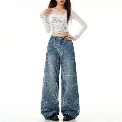 High-Waisted Straight Leg Jeans for Women Lightweight Summer Style with Flowy Fit