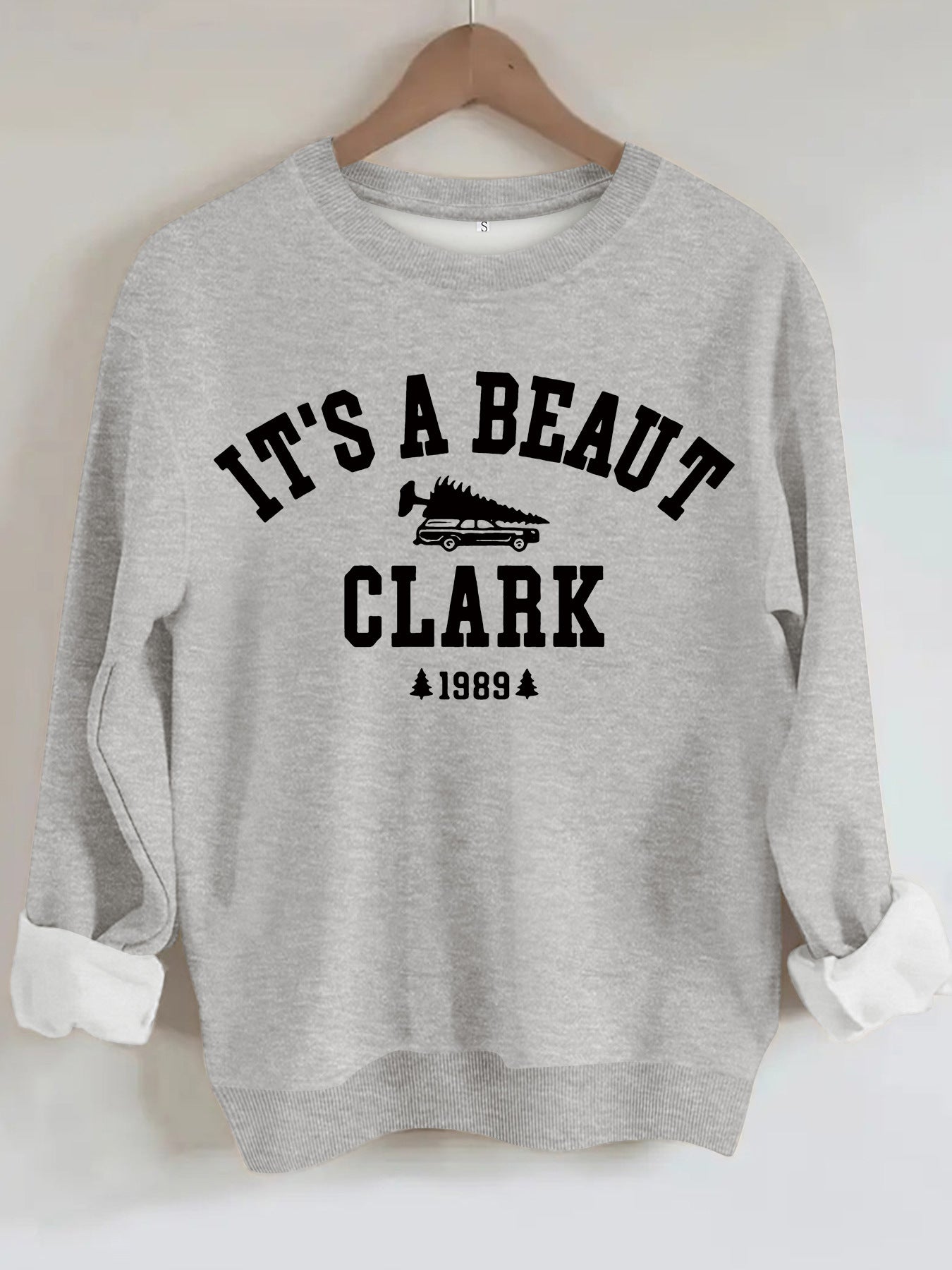 Beautiful Clark 1989 vintage Christmas print hoodie