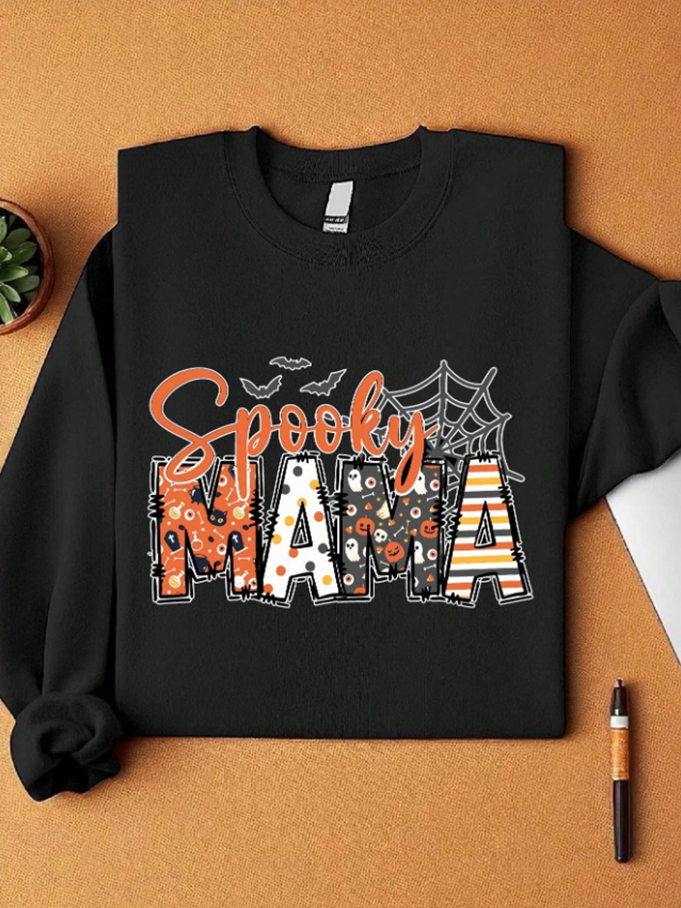 Bat round neck hoodie girl