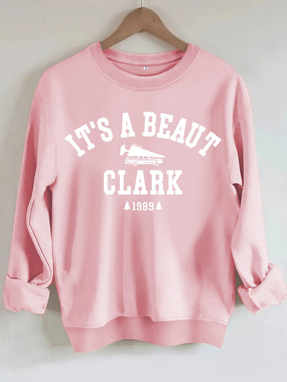 Beautiful Clark 1989 vintage Christmas print hoodie