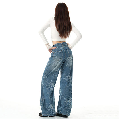 High-Waisted Straight Leg Jeans for Women Lightweight Summer Style with Flowy Fit