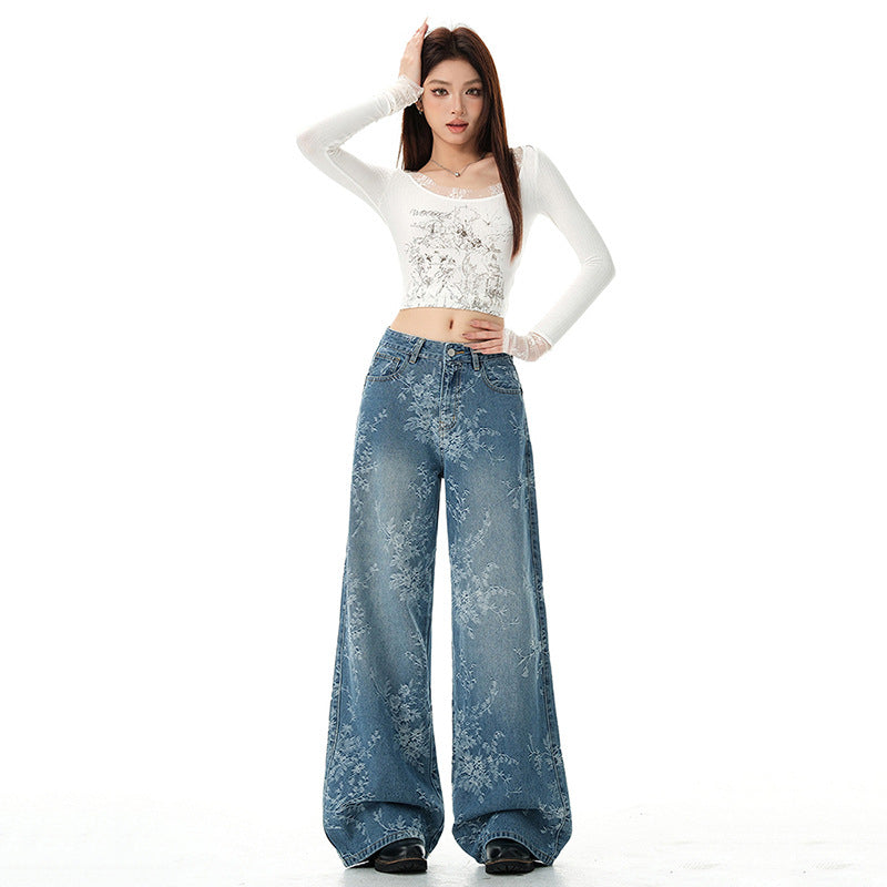 High-Waisted Straight Leg Jeans for Women Lightweight Summer Style with Flowy Fit