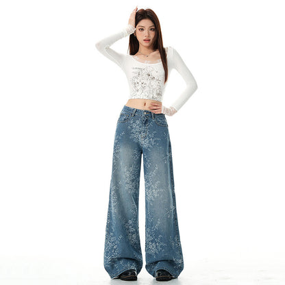 High-Waisted Straight Leg Jeans for Women Lightweight Summer Style with Flowy Fit