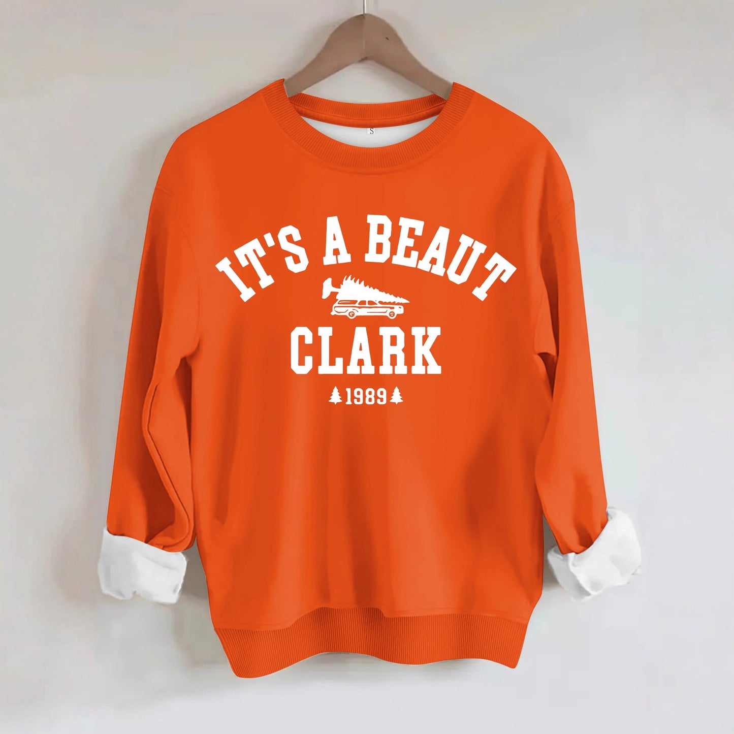 Beautiful Clark 1989 vintage Christmas print hoodie